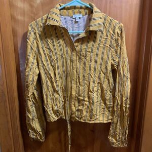 Mustard stripe long sleeve shirt
